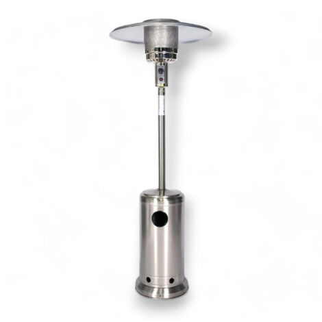 Stufa a gas fungo termopatio con regolatore gas per esterno in acciaio INOX