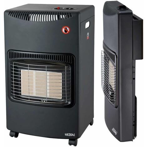 Stufa a Gas Kekai New Slim 42x26x73 cm Pieghevole  Potenza 1500W/4200W  Certificato Energetico A  4 Ruote