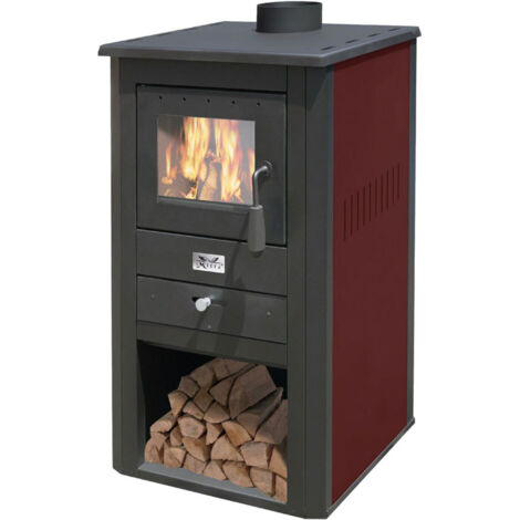 Stufa a legna 10,7 kw nero/avorio