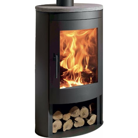 Stufa a gas Provence 3,4 kW Marrone miele Stufa a gas Effetto stufa a legna  Stufa ausiliaria