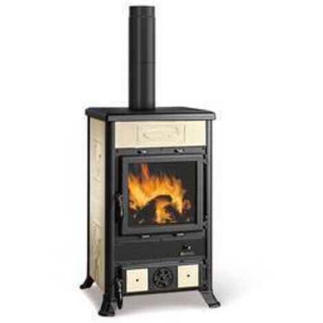 Stufa a legna 9.0 KW Rossella R1 5.0 Ceramica panna