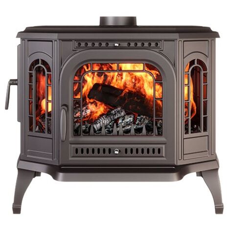 Insertro Camino A Legna In Ghisa ECO - 13.5 KW, Con Serranda E Deflettore, Made In EU - Foto 6