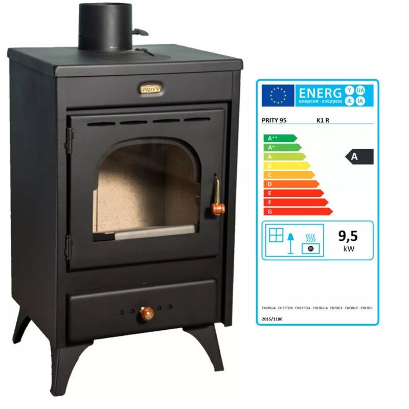 Stufa A Legna Prity K1 R- 9.5 Kw - Black | PRITY | US