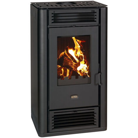 Stufa a legna con forno Prity K3 GT D – 8,1 kW, Nero Grafite, Classe A+, Design Moderno
