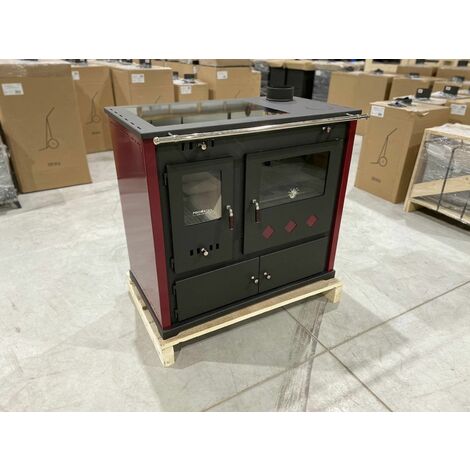 Stufa a Legna Cucina con piano in ceramica Prometey Practik Lux - 9,5 kw EEK A+