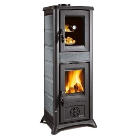 Stufa a Legna Forno NORDICA GEMMA Pietra Naturale ghisa 7,2kw - 206 mc riscaldabili