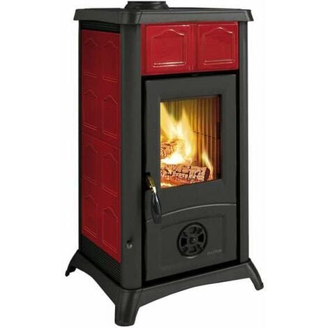 Stufa a Legna Gemma Elegance Bordeaux Nordica