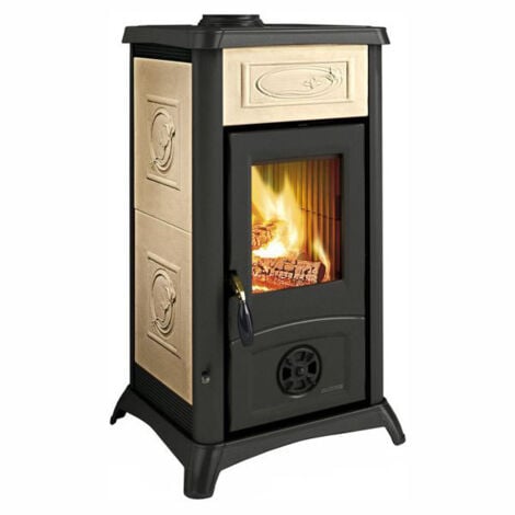 Stufa a Legna Gemma Liberty Color Panna Nordica Mod. 7111659