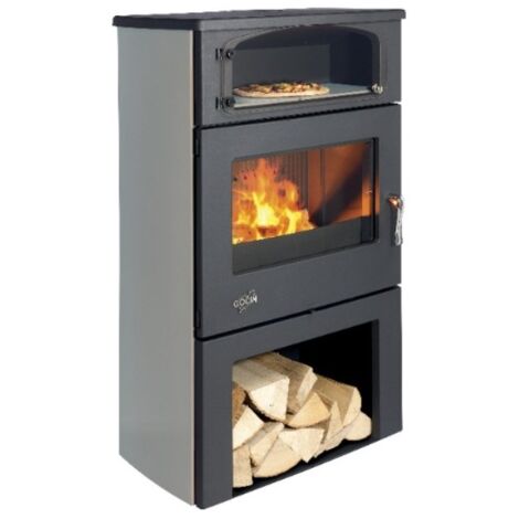 Stufa a legna GODIN Fonteval 10Kw - Antracite - 389143
