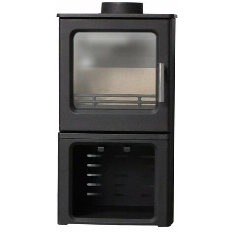 Stufa a Legna in Ghisa 4,3 kW 37x37x68 cm Olga Standup