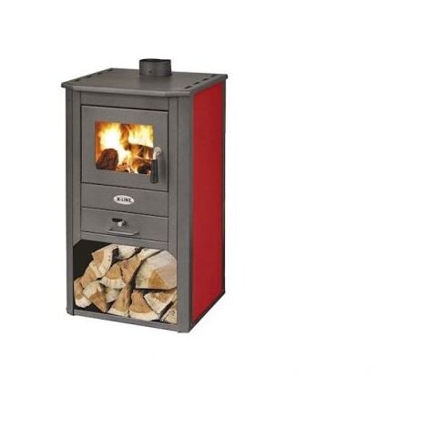 STUFA A LEGNA K-LINE MODELLO KURSAL DE LUXE ROSSO 7,6 KW (38456)