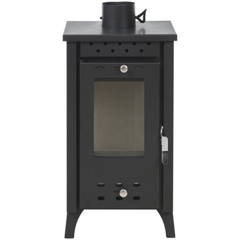 Stufa a legna "Matilde" 7,7 kw in acciaio verniciato h 74 cm -Beige