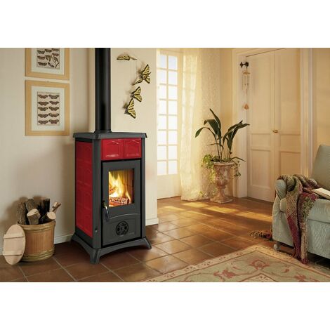 Stufa a Legna 13 Kw con Aspira cenere in Omaggio cm 44x45x94h - Modello  Athena