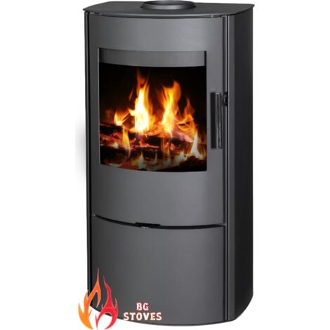 Stufa a Legna Opal Lux-W – 5,15 kW – Design Curvo e Contemporaneo – Ideale per Ambienti Moderni