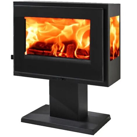 stufa a legna panadero "atlantic 3v" grigio 5,9 kw