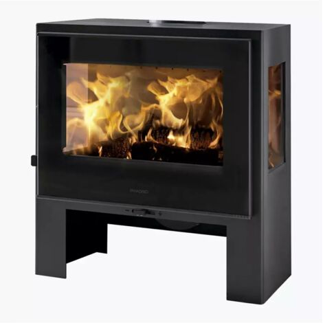 stufa a legna panadero "capri 3v" grigio 5,9 kw