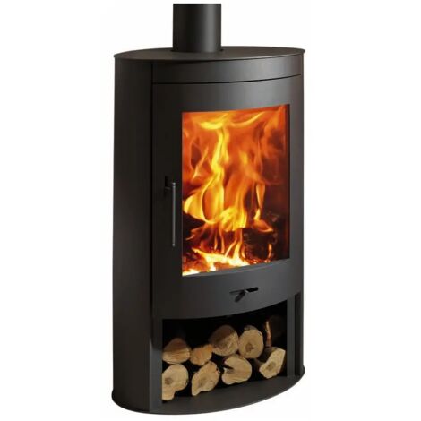 stufa a legna panadero "oval" grigio 8,7 kw