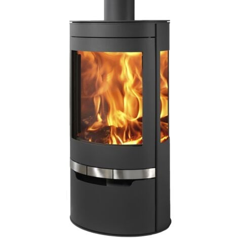 stufa a legna panadero "suerte" grigio 8 kw