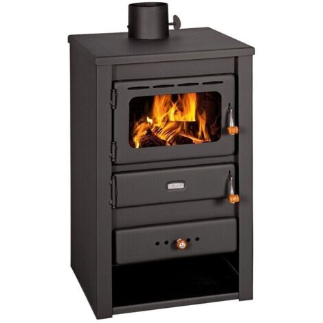 Stufa a legna Prity K22 – 10,4 kW, Nero Grafite, Classe A, Design Compatto