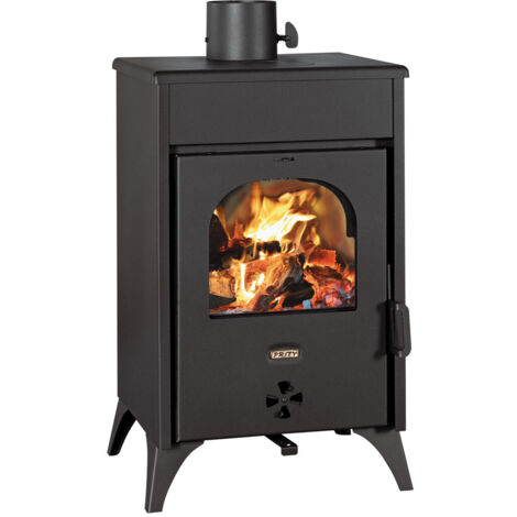 Stufa a legna Prity KR D – 9,3 kW, Nero Grafite, Classe A+, Design Compatto