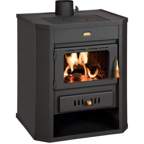 Stufa a legna Prity WD – 15,9 kW, Nero Grafite, Classe A, Design Robusto