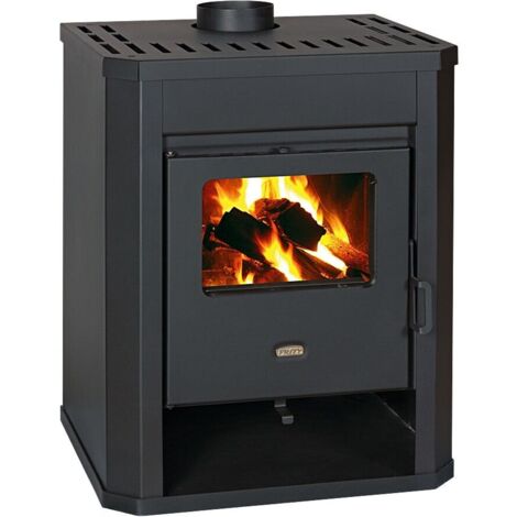Stufa a legna Prity WD D – 15,9 kW, Nero Grafite, Classe A, Design Robusto