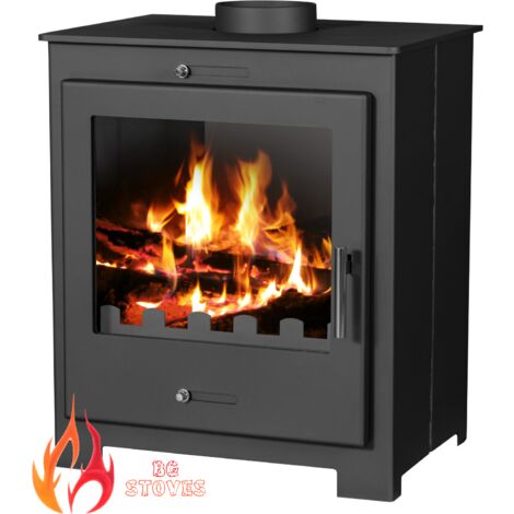 Stufa a Legna V05 Brita – 11 kW con Doppia Porta Laterale Passante, Ideale per Ambienti Open Space