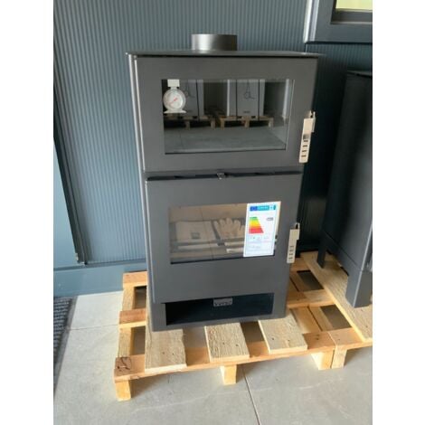 Stufa a Legna Verso F - 9 kW  Con Forno Integrato per Cottura Tradizionale