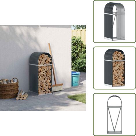 Stufa a legna - vidaXL Portalegna Antracite 40x45x100 cm Acciaio Zincato - Stoccaggio legna