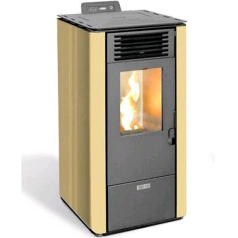 STUFA a PELLET 10KW MAURER MODELLO 12 colore CREMA 47x47x99H cm