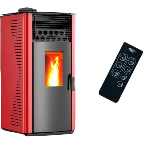 Stufa a pellet ad aria Anita da 12 kW Sannover bordeaux
