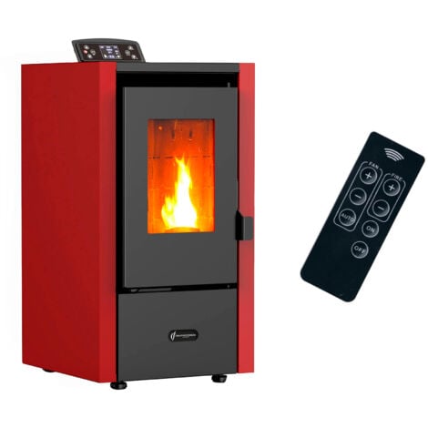 Stufa a pellet ad aria Anita da 6,5 kW Sannover bordeaux