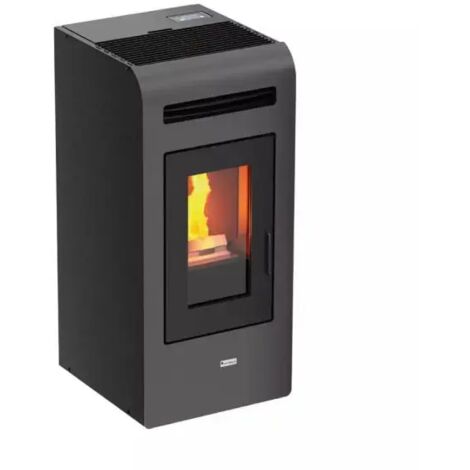 Stufa a pellet ad aria canalizzata doppia modello mayon 13 kw grigio canalizzata - a+ MAGMA