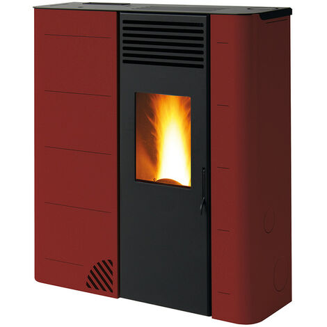 Stufa a Pellet biofiregrill GS110 compatta 10 kW Rosso