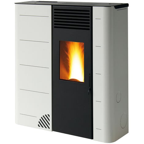 Stufa a pellet biofiregrill GS90-8kW - SLIM 26 cm Bianco