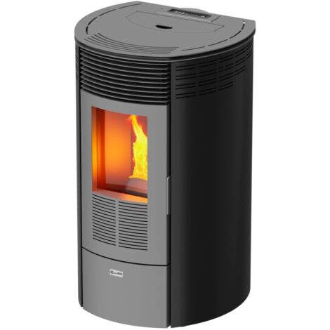 stufa a pellet canadian stove "columbia 10" nero 7,8 kw