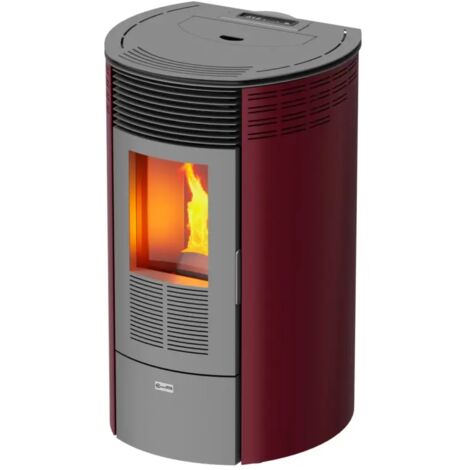 stufa a pellet canadian stove "columbia 8" bordeaux 6,3 kw