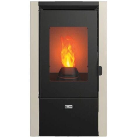 stufa a pellet canadian stove "nevada 7" bianco 6,2 kw