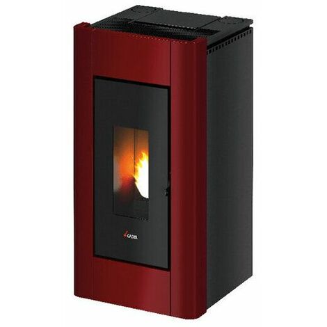 Stufa a Pellet Canalizzata Cadel Prince3 Plus 11KW ad Aria Rosso - 7019543