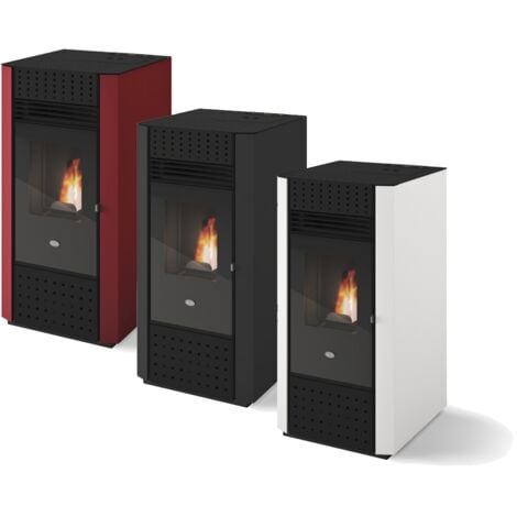 Stufa a pellet canalizzata Eva Calòr Irma 9,5 kW -  - Rosso