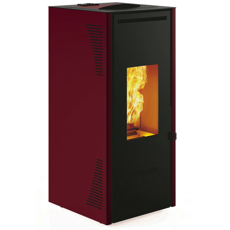stufa a pellet canalizzata talo bordeaux 10,4 kw - invicta