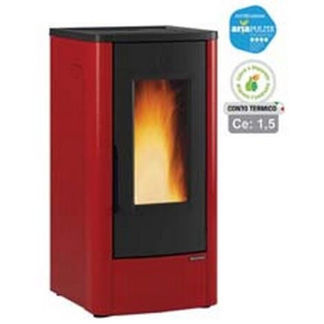 STUFA A PELLET DAHIANA 10 KW BORDEAUX (CONTO TERMICO) - MISURE CM.52,5X60,2X108,0H. - PESO KG.157