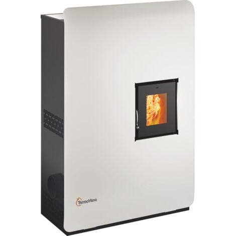 Stufa a pellet ERMETICA BIOWAWE 8.0kW plus 5 stelle WHITE