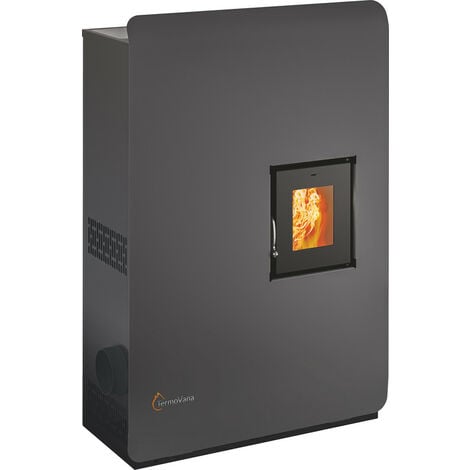 Stufa a pellet ERMETICA BIOWAWE 8.0kW plus 5 stelleGRAY