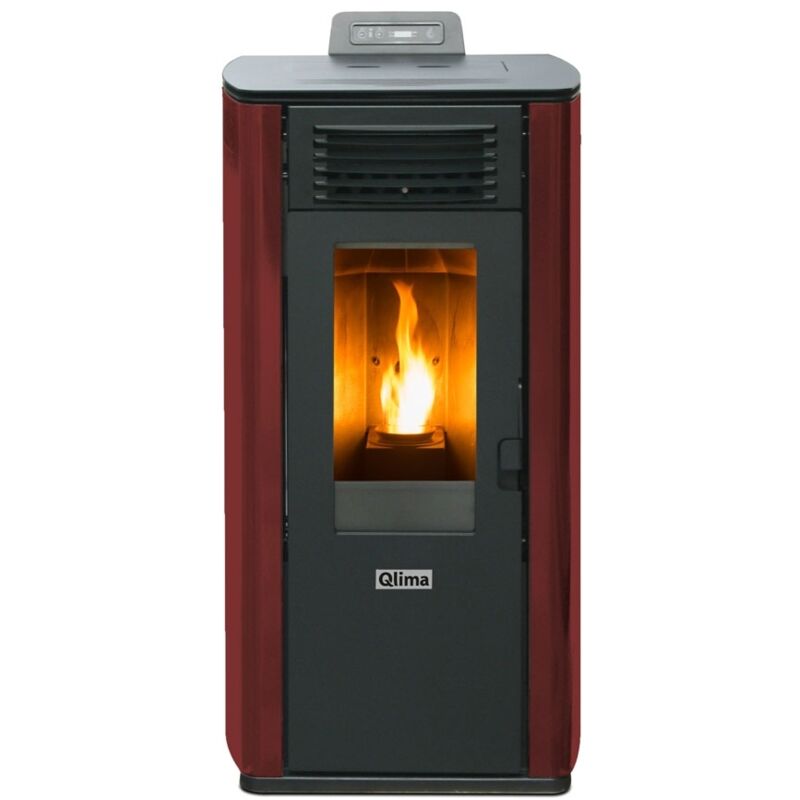 Stufa A Pellet Qlima Fiorina 74 S line Red Slim 8,24 Kw