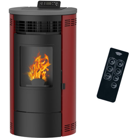 Stufa a Pellet Flavia 9,5 kW Sannover Bordeaux