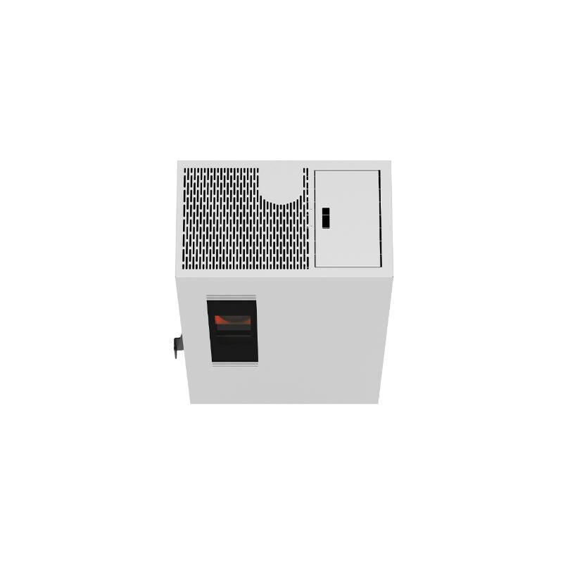 Image of Foco - Stufa a Pellet Bianco Con Telecomando - Mini 5.S - Vetro Frontale - Classe Energetica a+ - Stile Minimale - Dim. compatta