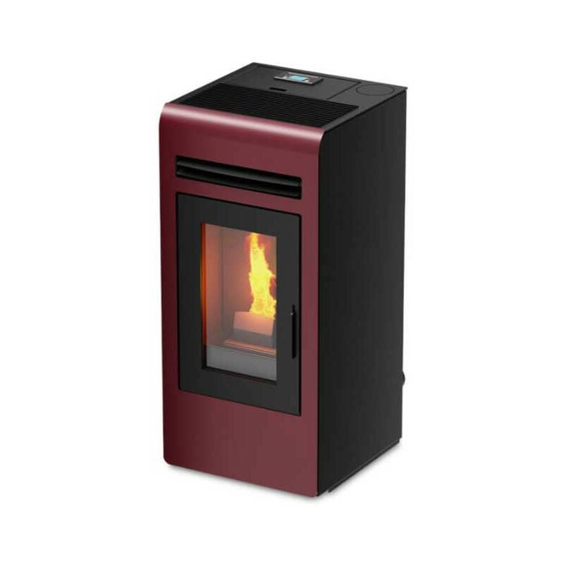 Image of Stufa a Pellet FOCO Bordeaux - Mod. Cayenne 12 - Classe Energetica A+ - Cassetto Cenere Spazioso e Rimovibile