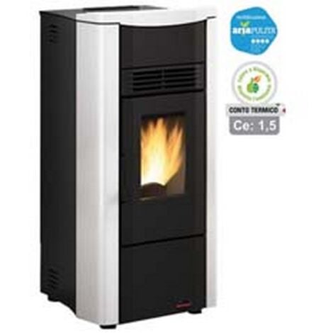 STUFA A PELLET GIUSY EVO 2.0 7 KW BIANCA (CONTO TERMICO) - MISURE CM.49,8X50,4X102,20H. - PESO KG.83