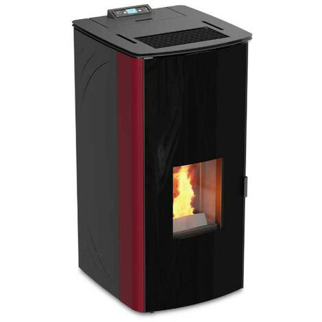 Stufa a Pellet Idro FOCO BORDEAUX - Traditional Hydro Double Door 28 - Cl. Energetica A++ - Elevatissima Efficienza